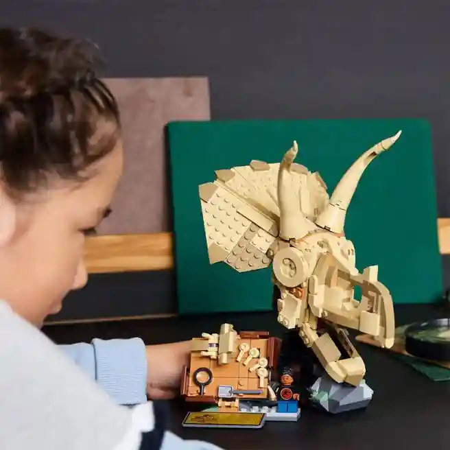 Constructor LEGO Jurassic World Fosile de dinozaur: Craniul Triceratops, art. 76969