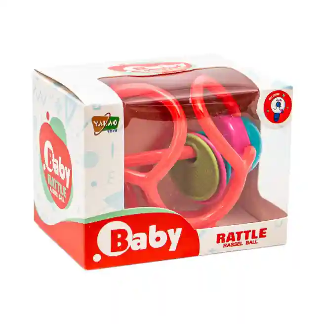 Прорезыватель-шар "Rattle Rassel Ball", красный, код 552075