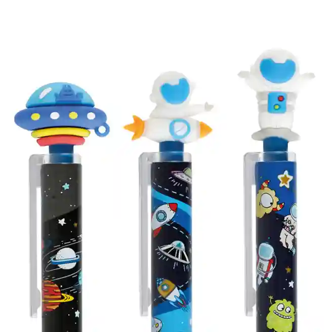 Pix cu bilă MESHU "Space Aliens" 0,5 mm, albastru, asorti