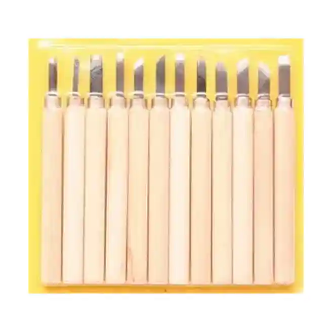 Set de dălți pentru sculptură în lemn 12 buc., (11514), D.K.ART & CRAFT
