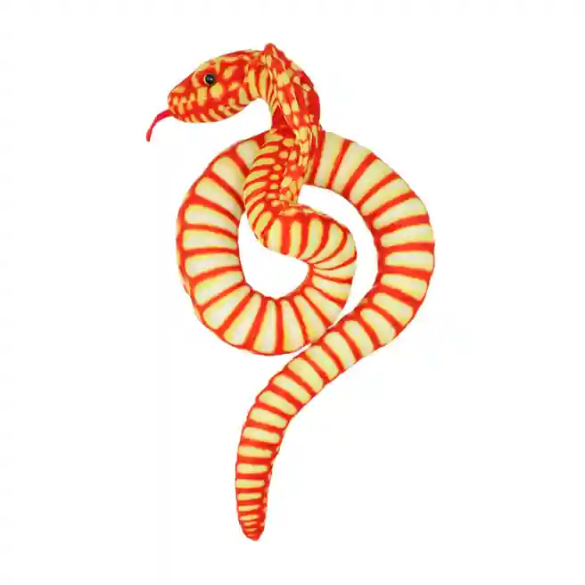 Șarpe de pluș „Cobră” 70 cm, orange, cod 722102