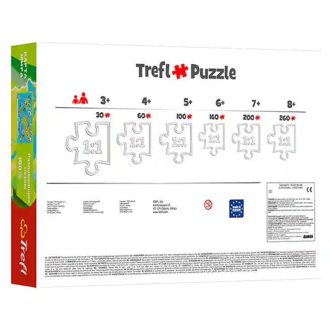 TF Puzzle "100 Educational - World Map"(ru), cod 40195