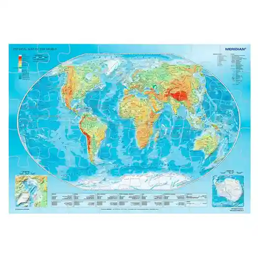 TF Пазлы "1000" - Physical map of the world, код 40520