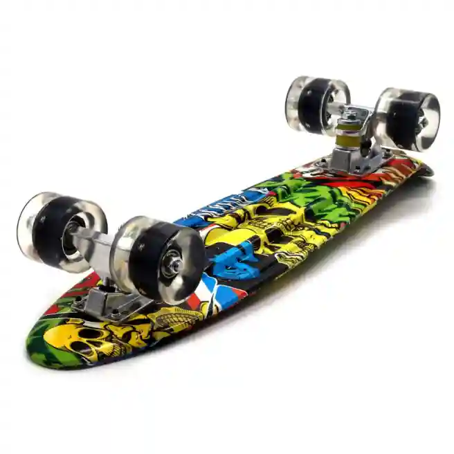 Penny board cu lumină YB-104 Graffiti craniu, cod 136695