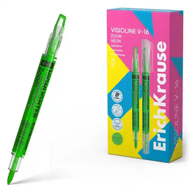 Textmarker dublu ErichKrause V-16, verde