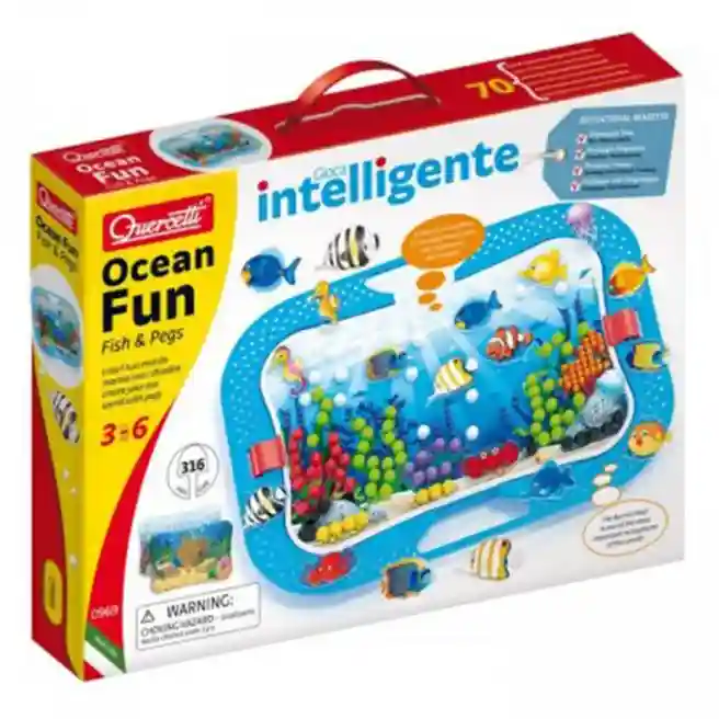 QC Mozaic Ocean Fun Quercetti, pesti+mozaic, cod 53568