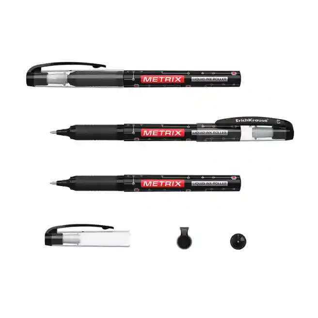 Pix cu bilă ErichKrause Metrix 0.5 mm, negru