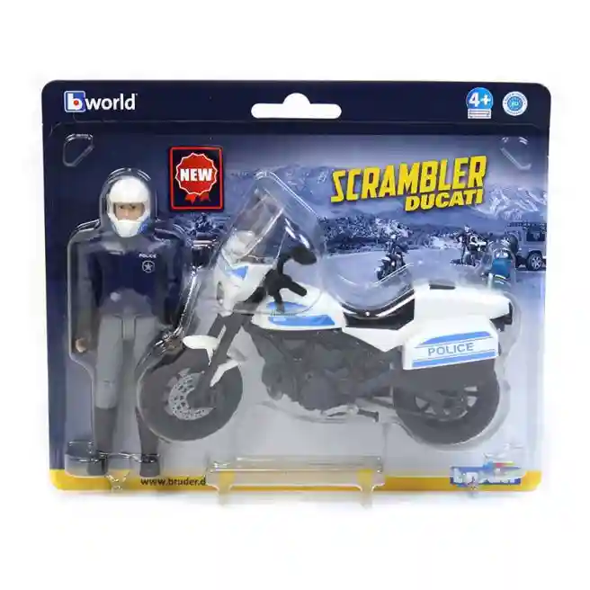 Motocicletă de poliție Ducati Scrambler cu ofițer, cod 45595