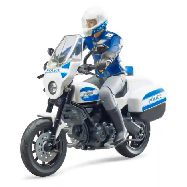 Motocicletă de poliție Ducati Scrambler cu ofițer, cod 45595