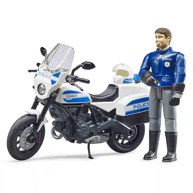 Motocicletă de poliție Ducati Scrambler cu ofițer, cod 45595