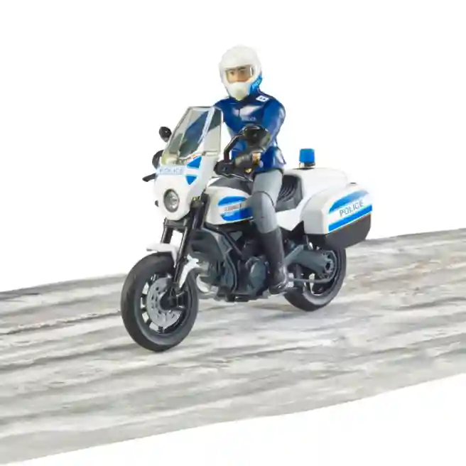 Motocicletă de poliție Ducati Scrambler cu ofițer, cod 45595