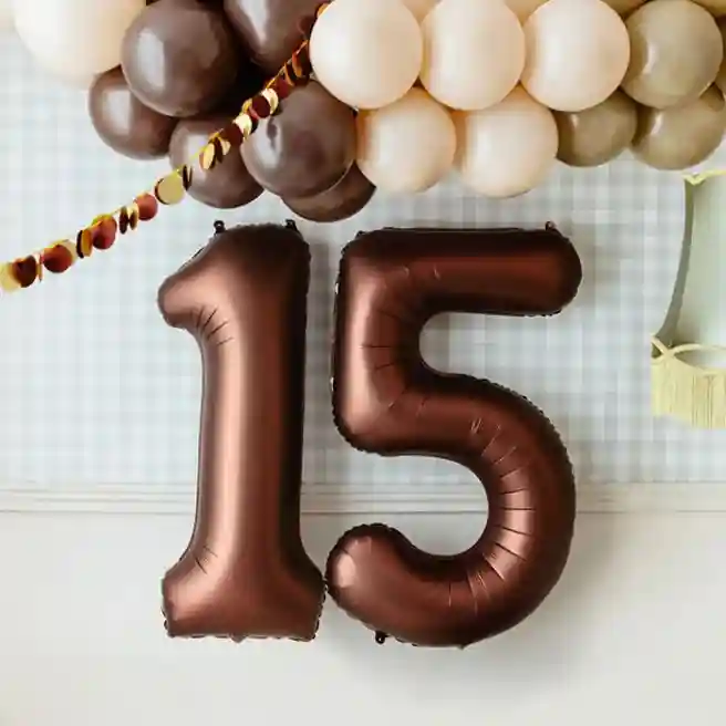 Balon Folie Mocca 86 cm (39"), Cifra 5