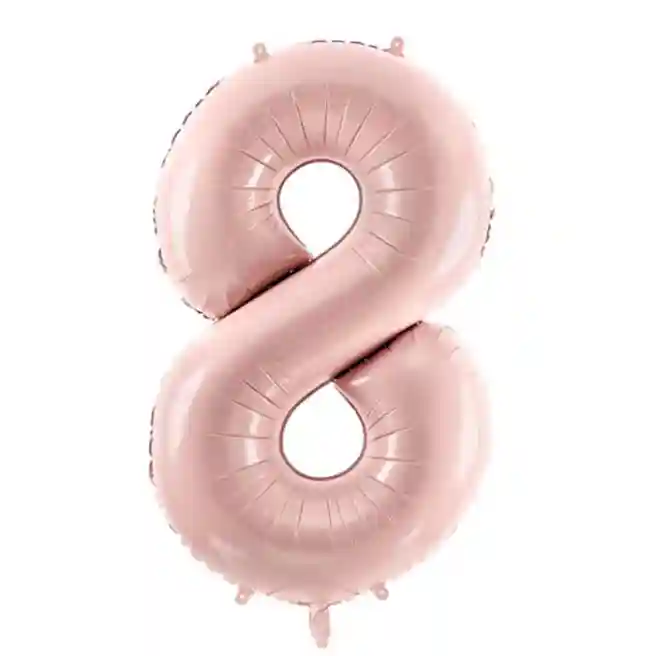 Balon folie roz deschis 72 cm (28), Cifra 8