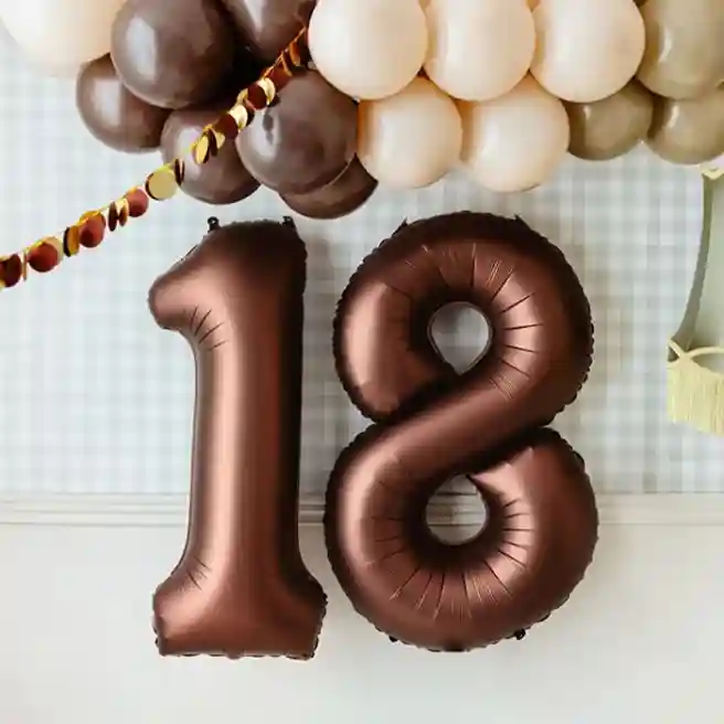 Balon Folie Mocca 86 cm (39"), Cifra 1