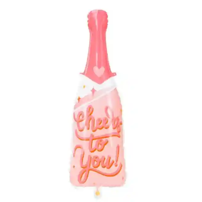 Balon folie figurină Șampanie roz "Cheers to you", 38 x 97 см (15 x 38)