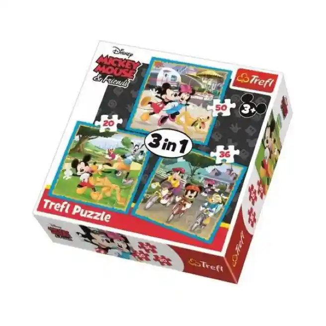 TF Puzzle "3 in 1"-"Mickey Mouse with friends / Disney Standard Characters", cod 42204