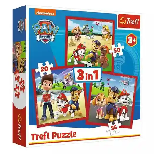TF Пазлы "3in1" - Happy dogs Paw Patrol , код 51198
