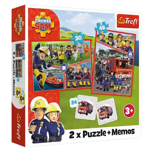 TF Пазлы  "2in1 + memos"  - Fireman Sams squad, код 53263