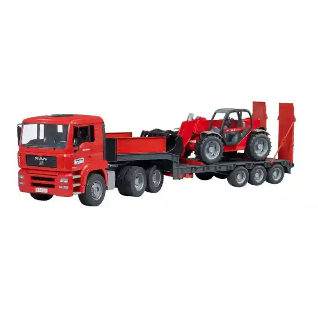 Camion MAN TGA cu remorcă și manipulator telescopic