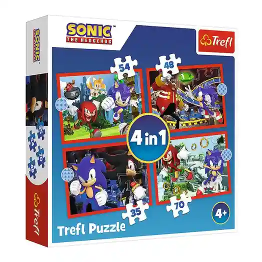 TF Пазлы "4в1"- The adventures of Sonic / SEGA Sonic The Hedgehog, код 58818
