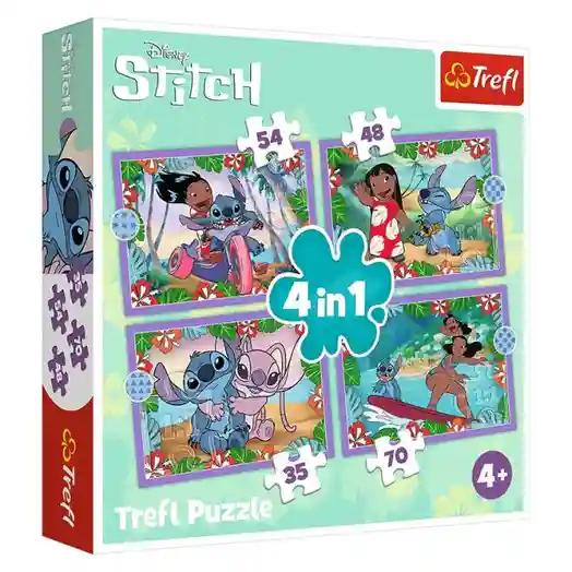 TF Puzzle "4in1" - "Lilo&Stitchs crazy day / Disney Lilo&Stitch", cod 60039
