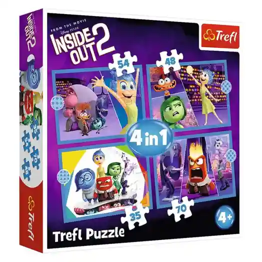 TF Puzzle "4in1" - "Emotions rule / Disney Inside Out 2", cod 60560