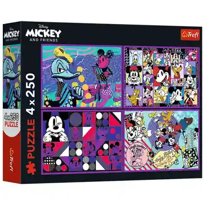 TF Puzzle "4x250" - "A series of Mickey Mouse adventures", cod 60855