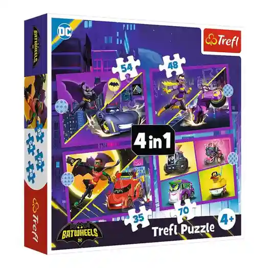 TF Пазлы  "4в1" - Meet Batwheels / Warner Batwheels, код 61272