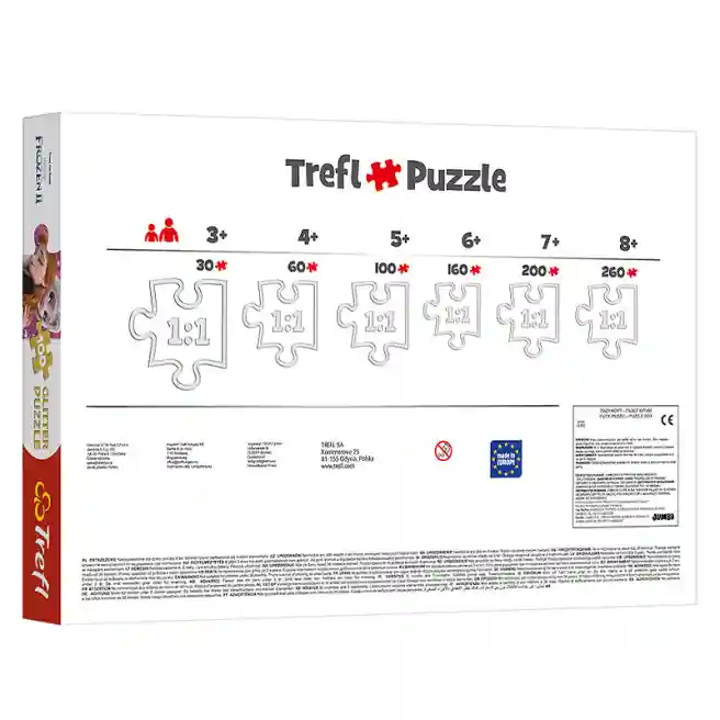 TF Puzzle "100 Glitter" -  In stralucirea iubirii / Disney Frozen 2, cod 45798