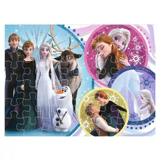 TF Puzzle "100 Glitter" -  In stralucirea iubirii / Disney Frozen 2, cod 45798