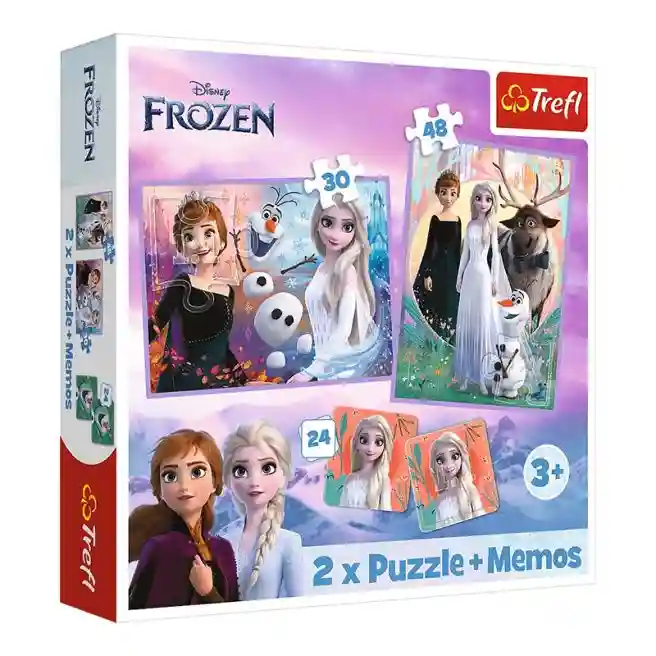 TF Puzzle- "2in1+memos" - Princesses in their land / Disney Frozen 2, cod 58430