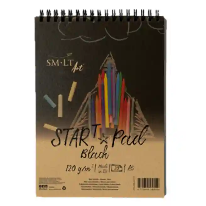 SMLT Sketchbook А5, StartPad, spirala, 20 foi, 120 g,negru