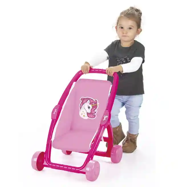 DL Carucior pentru papusi Unicorn roz, cod 44482
