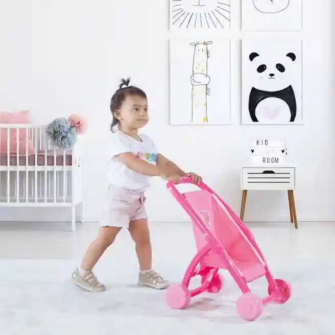 DL Carucior pentru papusi Unicorn roz, cod 44482