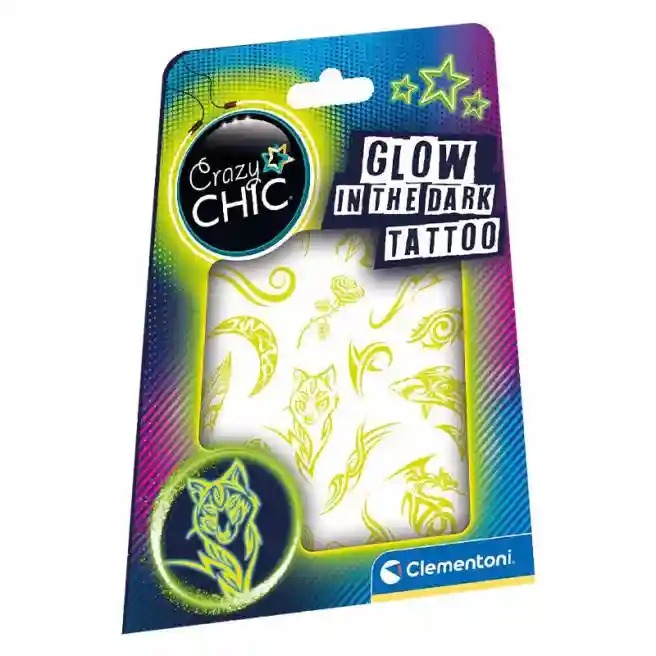 CL Set pentru tatuaje luminiscente Crazy Chic Clementoni (18687)