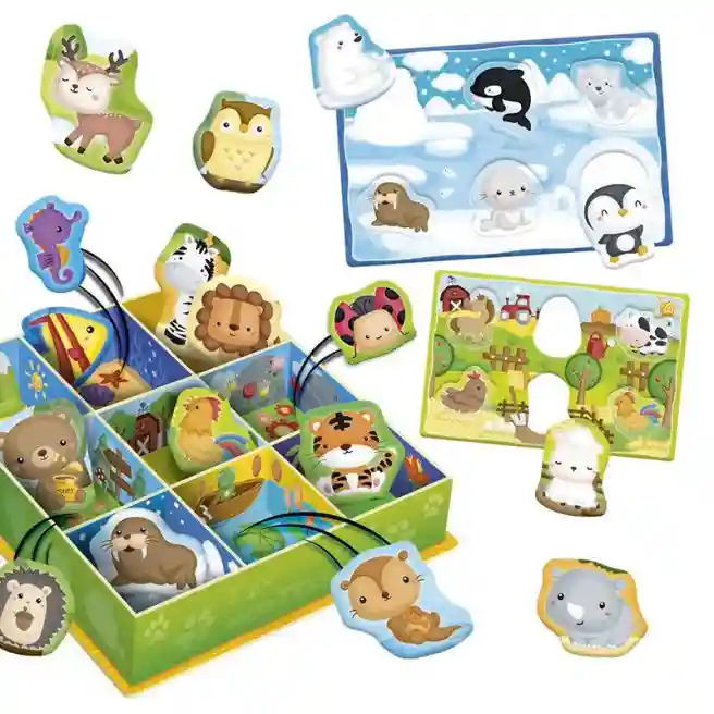 LSC Развивающий набор МОНТЕССОРИ BABY BOX Счастливые животные, код 51026
