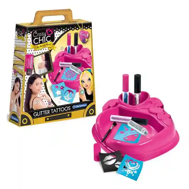 Set pentru tatuaje cu sclipici Crazy Chic Clementoni