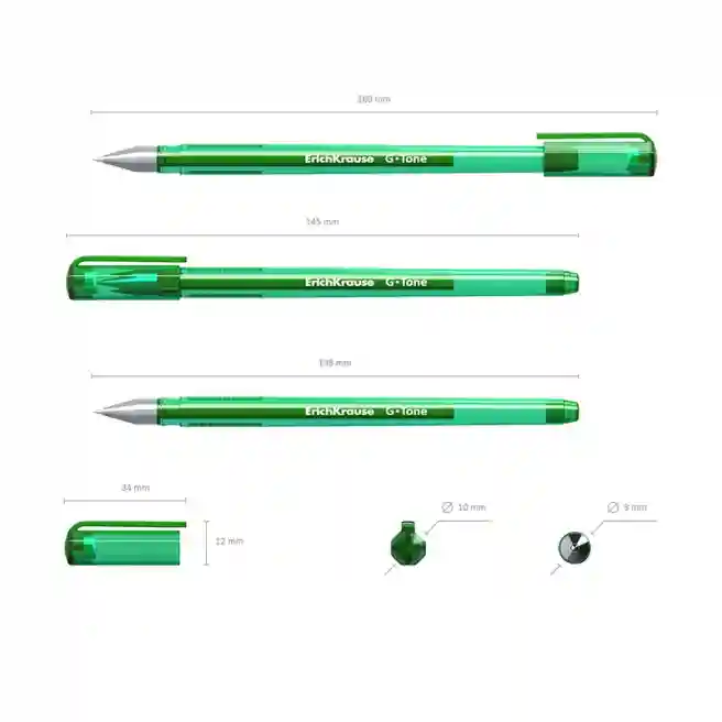 Ручка гелевая Erich Krause G-TONE зеленая 0,5 mm