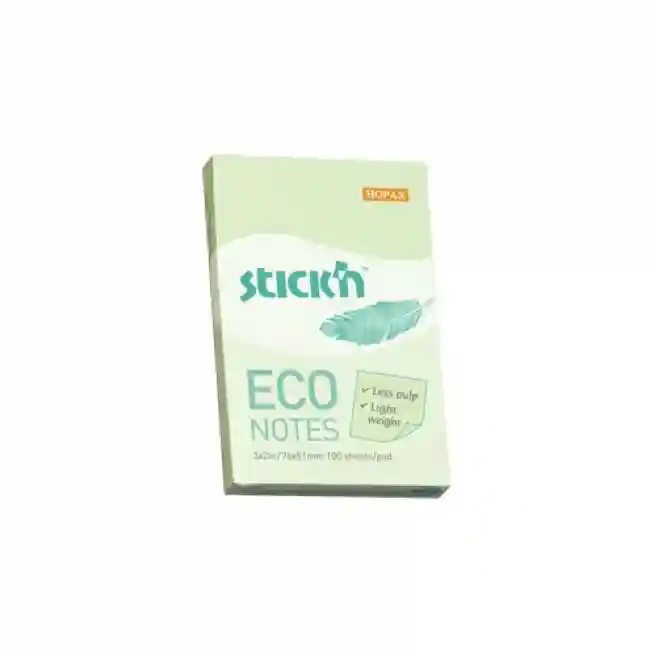 Bloc de hârtie pentru notițe 76x51mm/100f ECO, verde