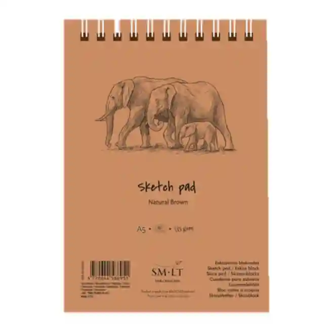 Sketchbook Natural Brown pe o spirală А5