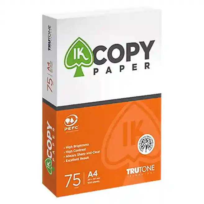 Hârtie pentru tehnica de birou IK Copy A4, (75 g/m, 500 foi) clasa B+