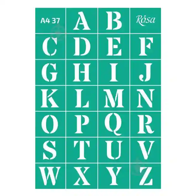 Trafaret autoadeziv fundal, №37, seria Alfabet, А4, 21х29, 7cm