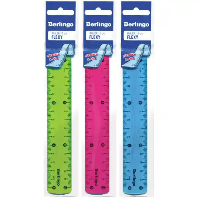 Riglă flexibilă 15cm Berlingo "Flexy", plastic, asorti, euroagat
