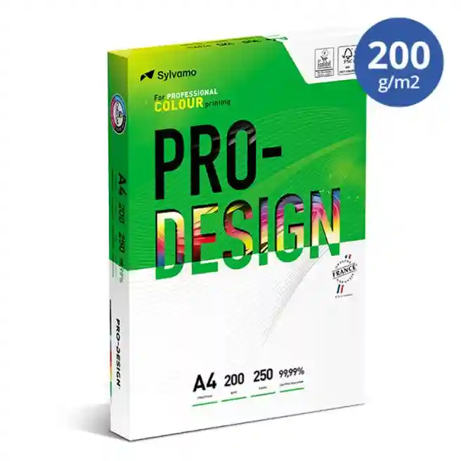 Hârtie pentru tehnica de birou PRO DESIGN, A4 (200 gr/m2, 250 foi) clasa A++