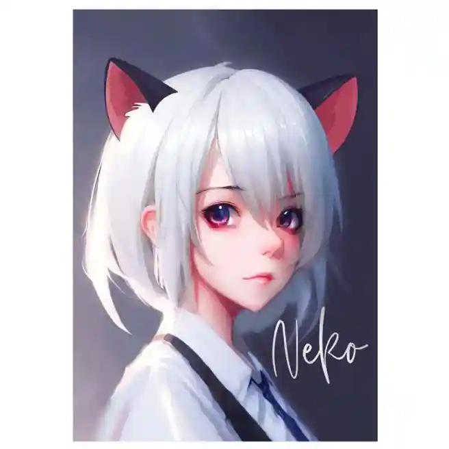 Caiet A5 40 foi EURO pătrățele MESHU "Neko"