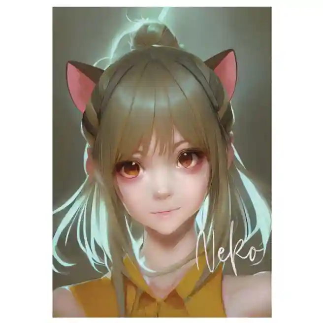 Caiet A5 40 foi EURO pătrățele MESHU "Neko"