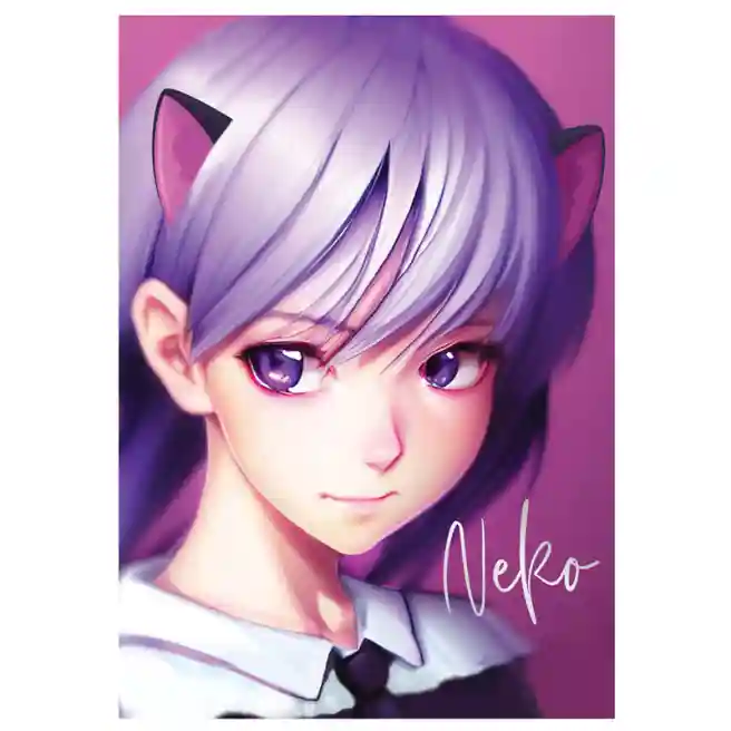 Caiet A5 40 foi EURO pătrățele MESHU "Neko"