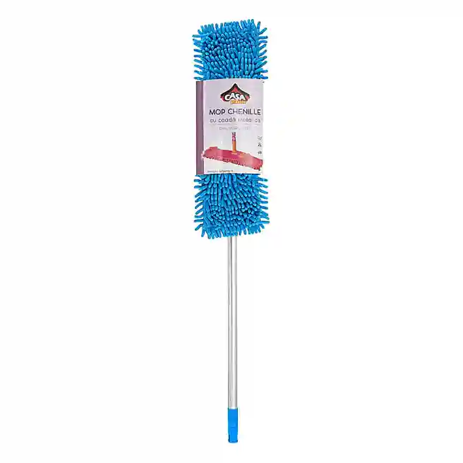 Teu din microfibră Chenille, albastru