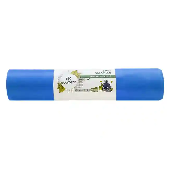 Pungi pentru gunoi 240l./10 buc., 28 mkm, Ecofriend, albastru
