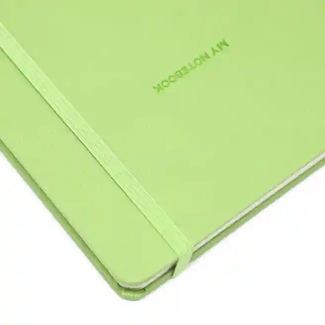Agendă nedatată A5 pătrățele 96 foi IDEE copertă tare cu elastic OLIVE GREEN